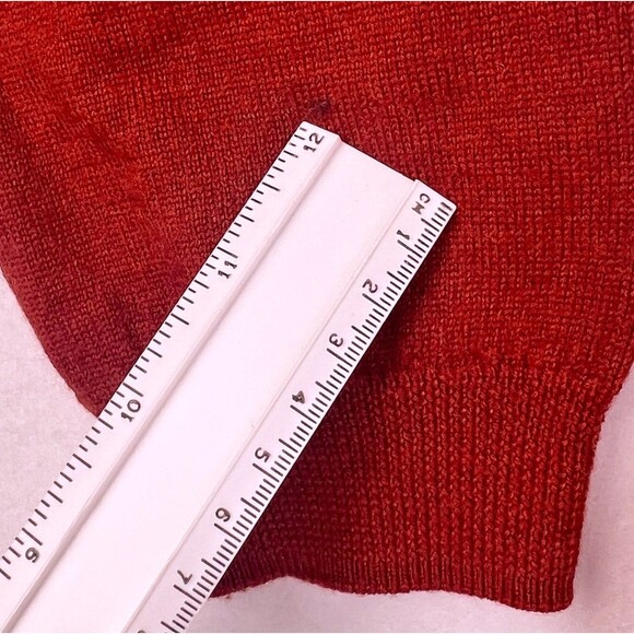 Brooks Brothers Extra Fine Italian Merino Wool Women’s XL Red Collared Sweater - Picture 16 of 16